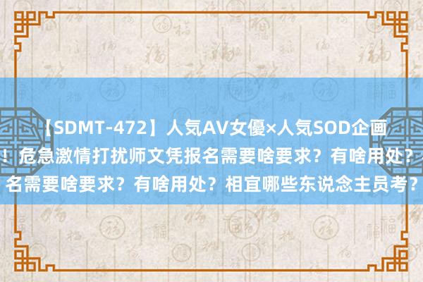 【SDMT-472】人気AV女優×人気SOD企画 女優祭7時間40分 详解！危急激情打扰师文凭报名需要啥要求？有啥用处？相宜哪些东说念主员考？