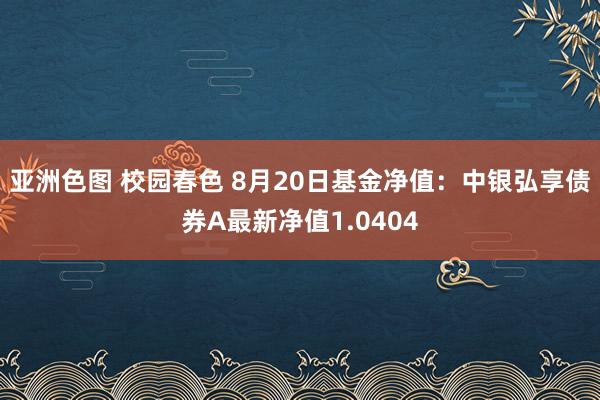 亚洲色图 校园春色 8月20日基金净值：中银弘享债券A最新净值1.0404