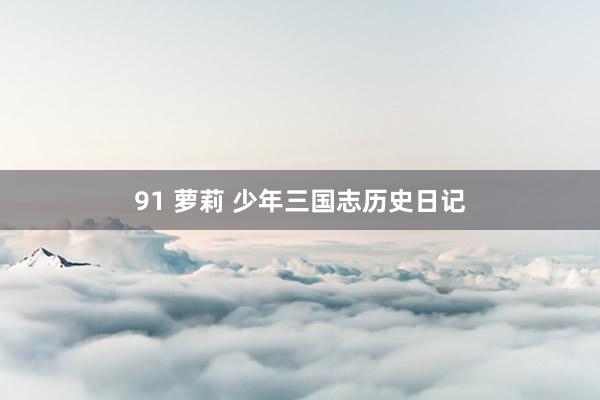 91 萝莉 少年三国志历史日记